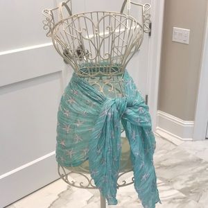 Scarf / Sarong OS turquoise starfish